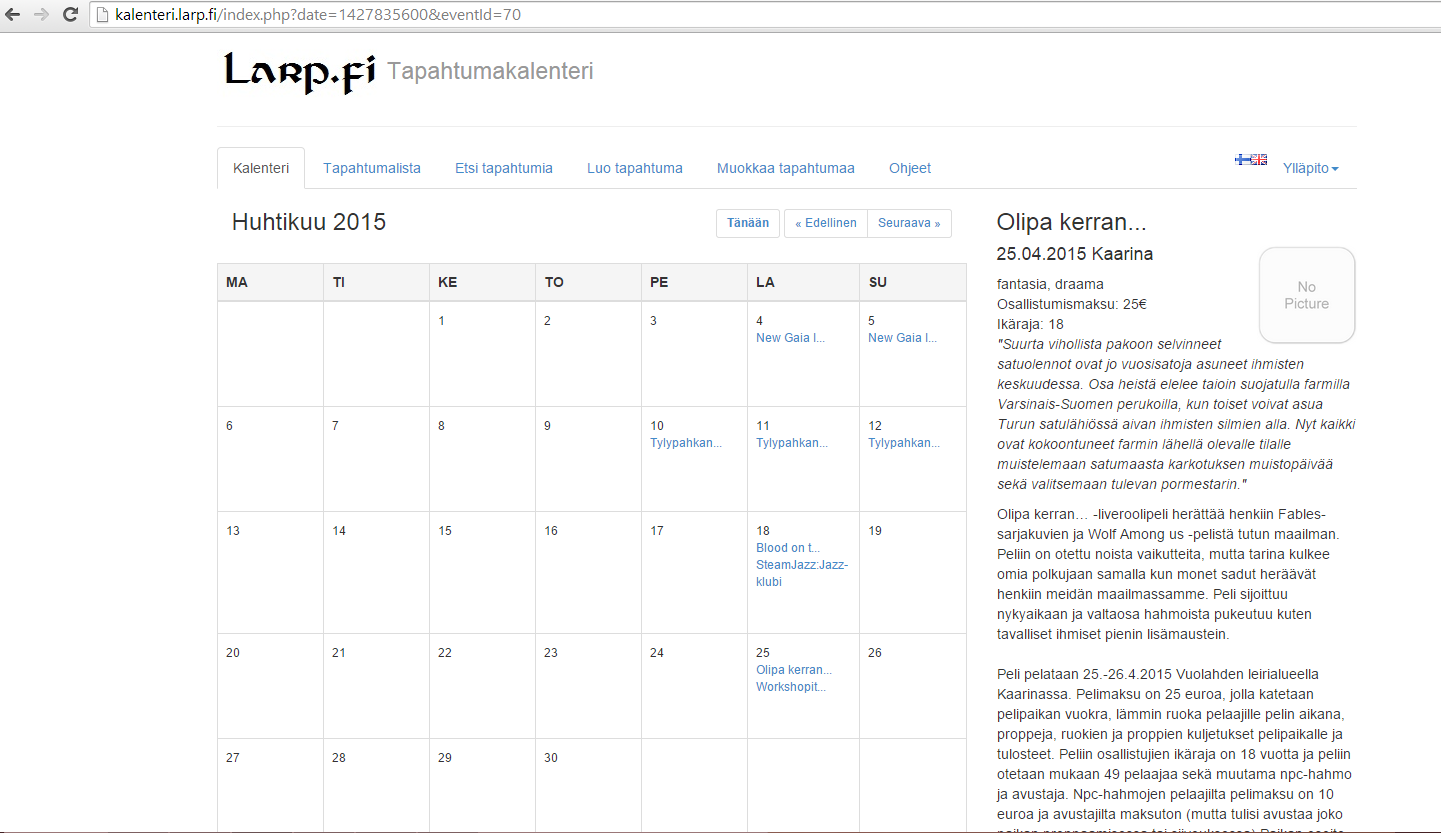 Larp-kalenterin tulevaisuudennäkymät
