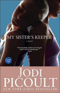 Alkuperäisen kirjan kansi. Lähde: http://www.jodipicoult.com/my-sisters-keeper.html