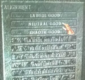 Neutral good on kuulemma nynnyin alignment. Kuin minulle tehty, siis.