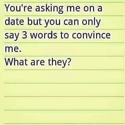 Joulukalenterin luukku 3: Ask me on a date with only three words